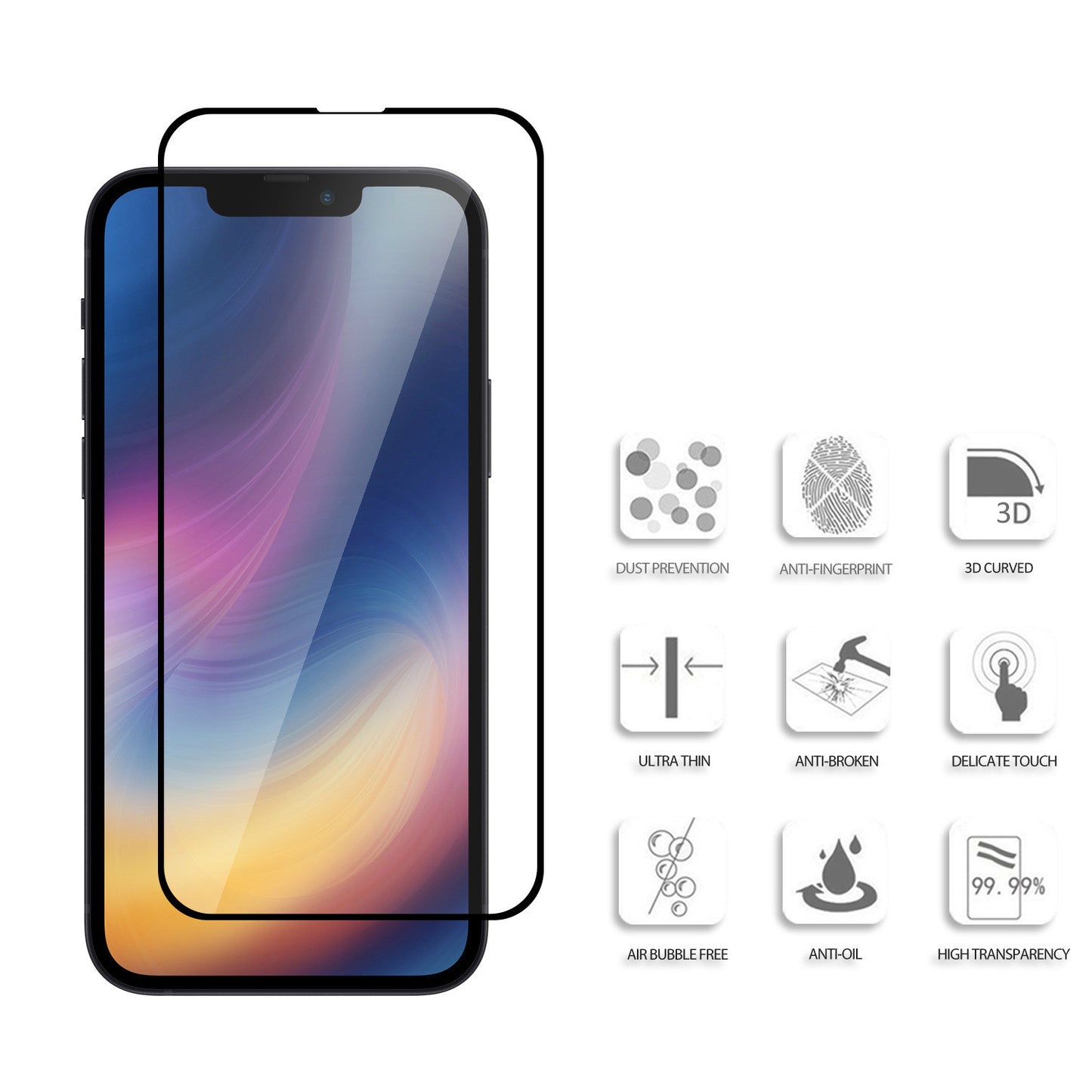 Mobile Phone Tempered Film Full Coverage Surface Iphone 13