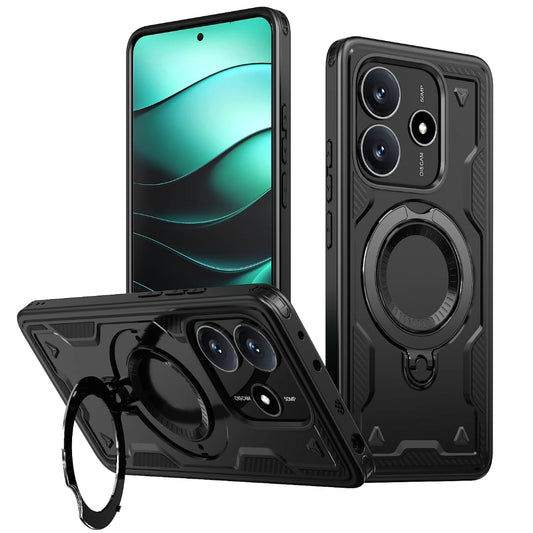 Funda reforzada para Redmi Note 14 5G: protección de alto rendimiento con diseño ergonómico, textura antideslizante y anillo multifunción para mayor comodidad y seguridad