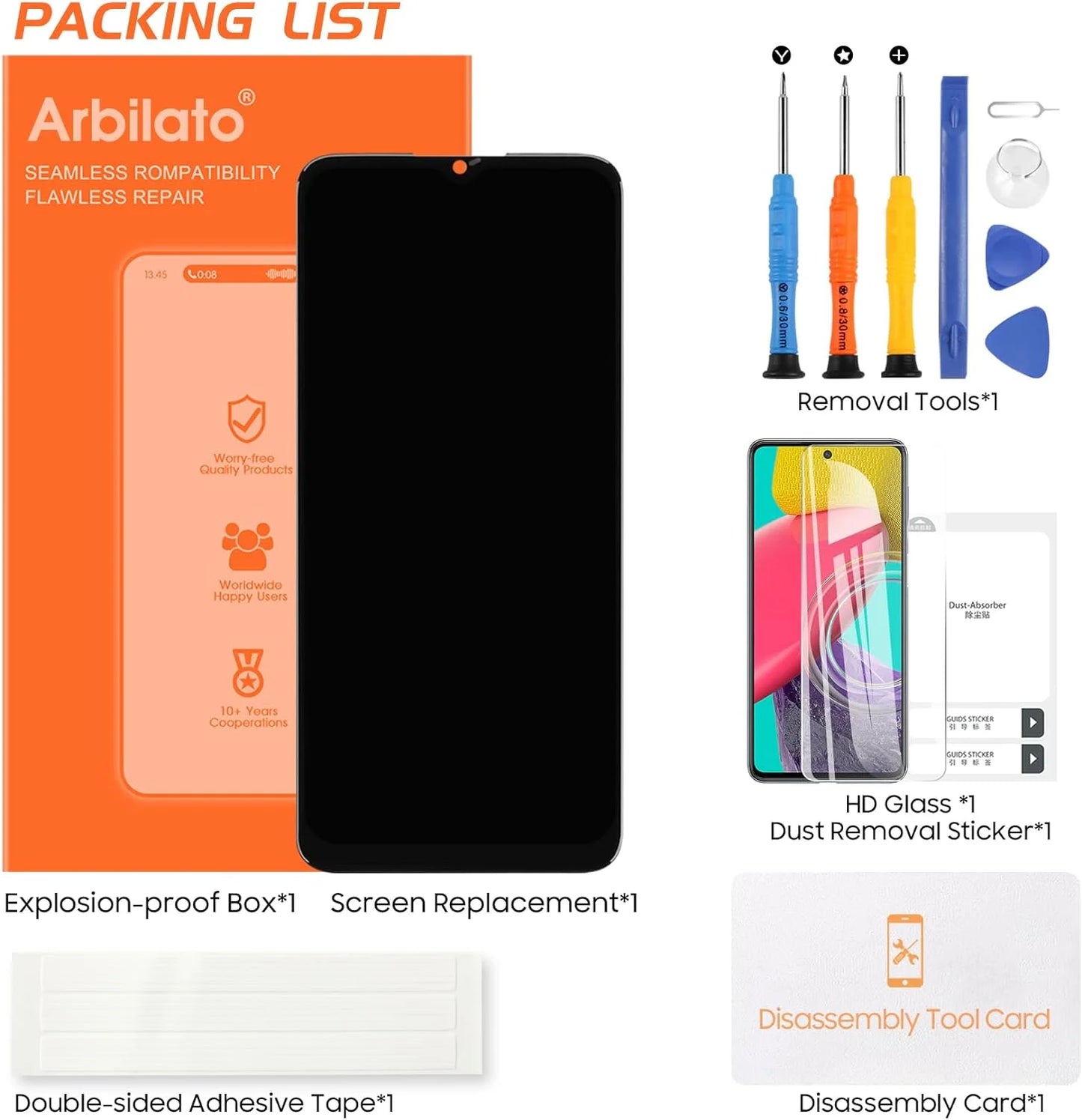 LCD for Samsung Galaxy A03S Screen Replacement for Samsung A037U LCD Screen SM-A037U Touch Display Digitizer Assembly Repair Parts with Frame(Not Fit A037A A037W A037G)